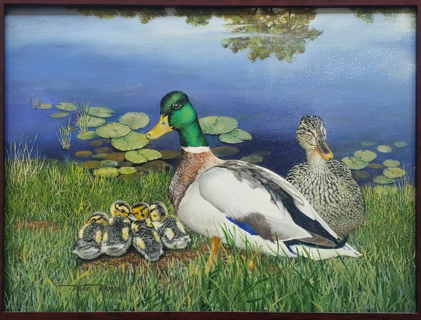Ducks in a Row, Oil on canvas
